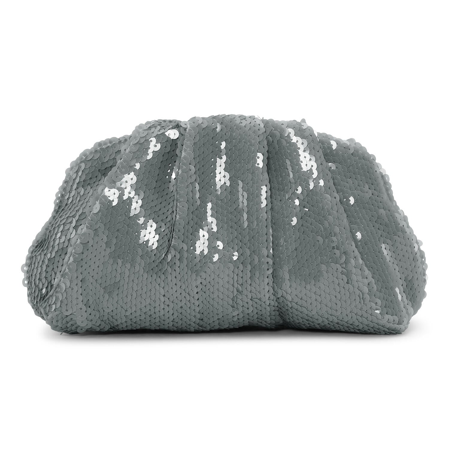 Sequin clutch - grå